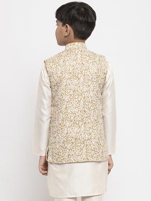 white party wear kurta set - 17573639 - Standard Image - 3