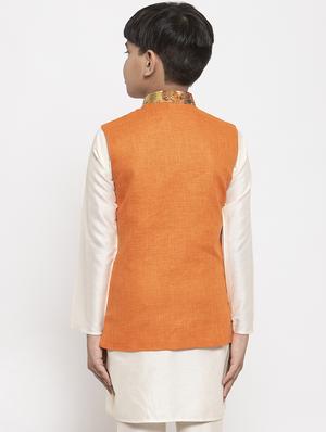 festive wear kurta set with nehru jacket - 17573640 - Standard Image - 3