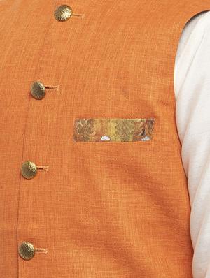 festive wear kurta set with nehru jacket - 17573640 - Standard Image - 5