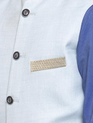 festive wear kurta set with nehru jacket - 17573650 - Standard Image - 5