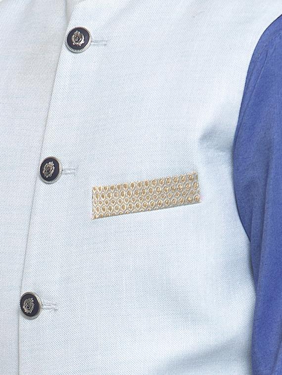 festive wear kurta set with nehru jacket - 17573650 - Zoom Image - 5