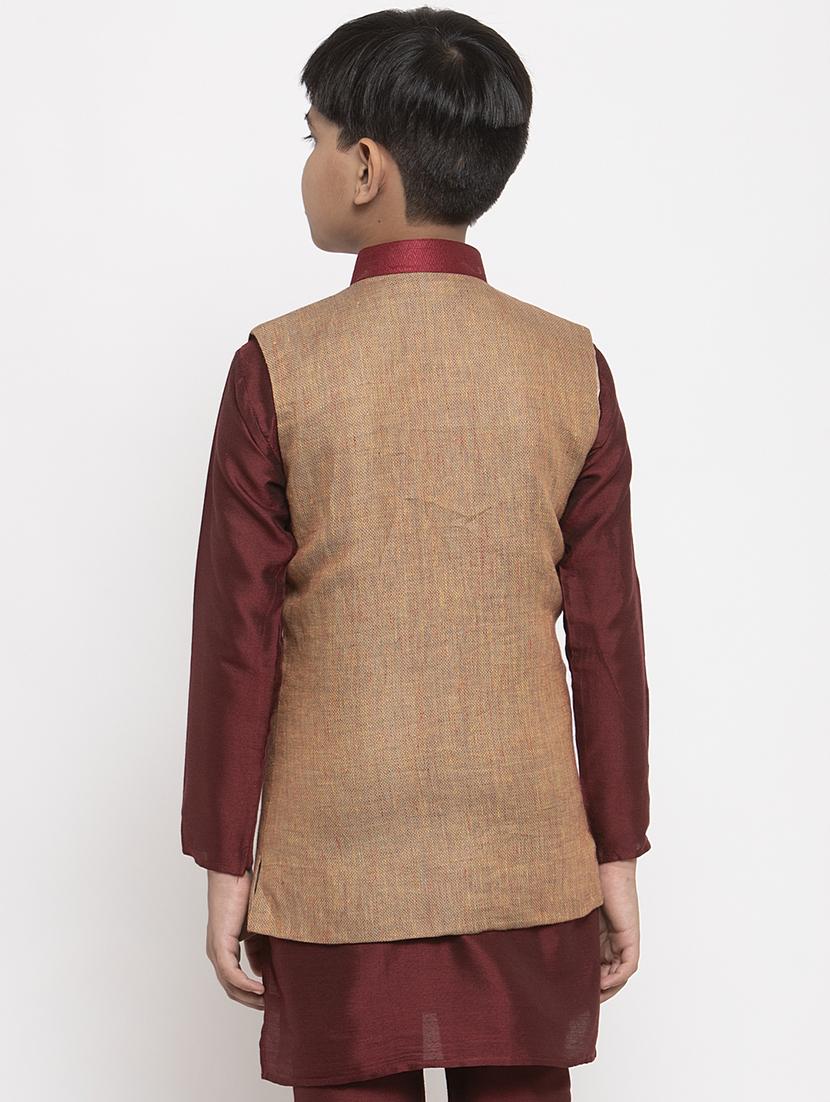 festive wear kurta set with nehru jacket - 17573652 - Zoom Image - 3