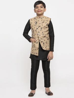 festive wear kurta set with nehru jacket - 17573655 - Standard Image - 4