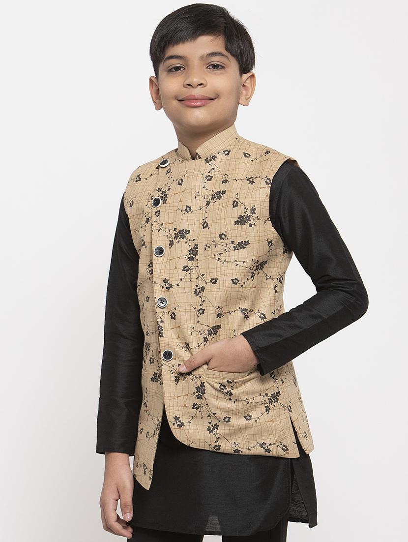 festive wear kurta set with nehru jacket - 17573655 - Zoom Image - 2