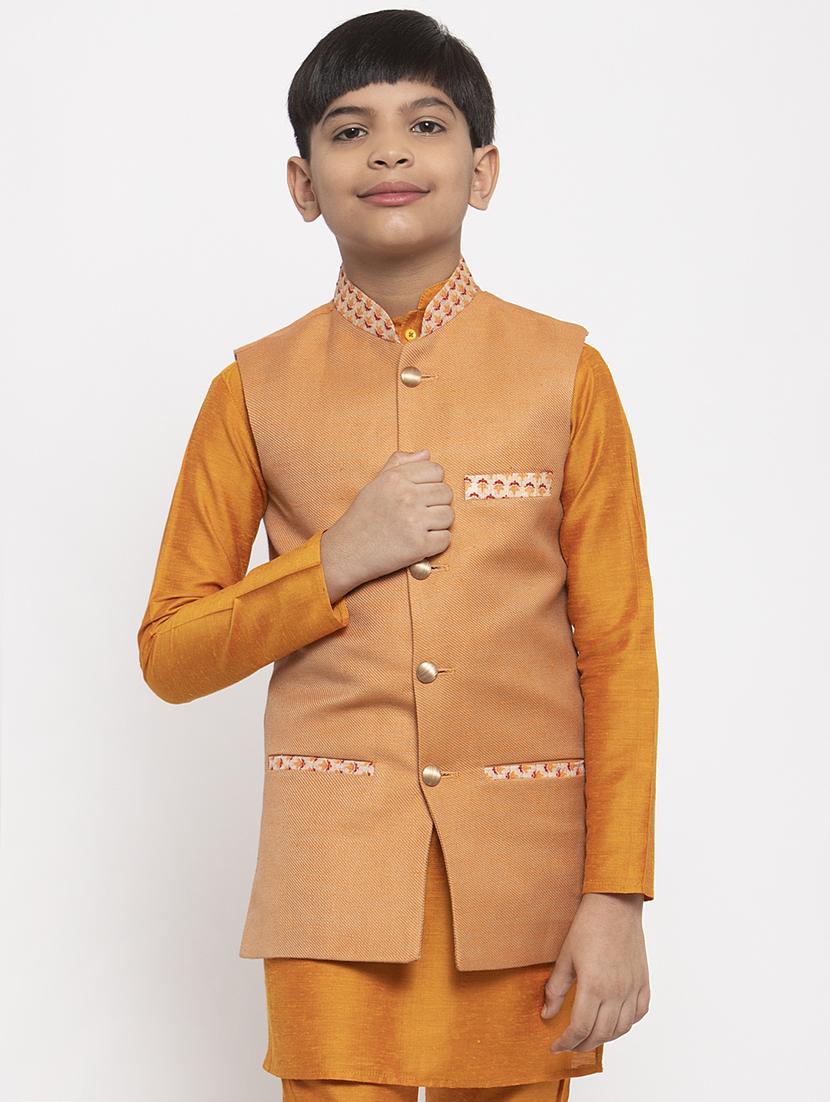 festive wear kurta set with nehru jacket - 17573658 - Zoom Image - 1