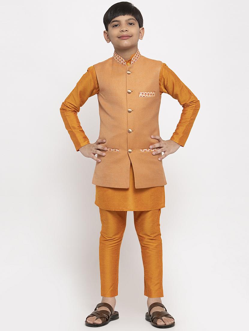 festive wear kurta set with nehru jacket - 17573658 - Zoom Image - 4