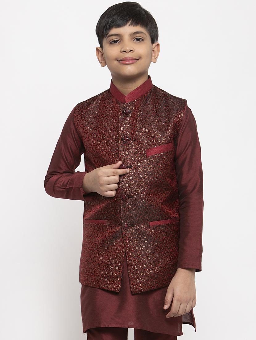 festive wear kurta set with nehru jacket - 17573668 - Zoom Image - 1