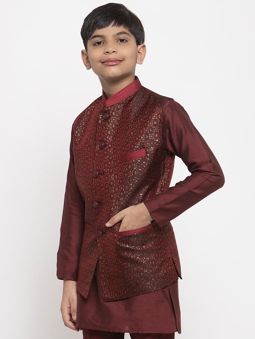 festive wear kurta set with nehru jacket - 17573668 - Zoom Image - 2
