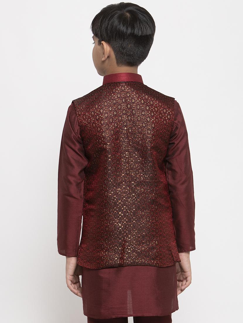 festive wear kurta set with nehru jacket - 17573668 - Zoom Image - 3