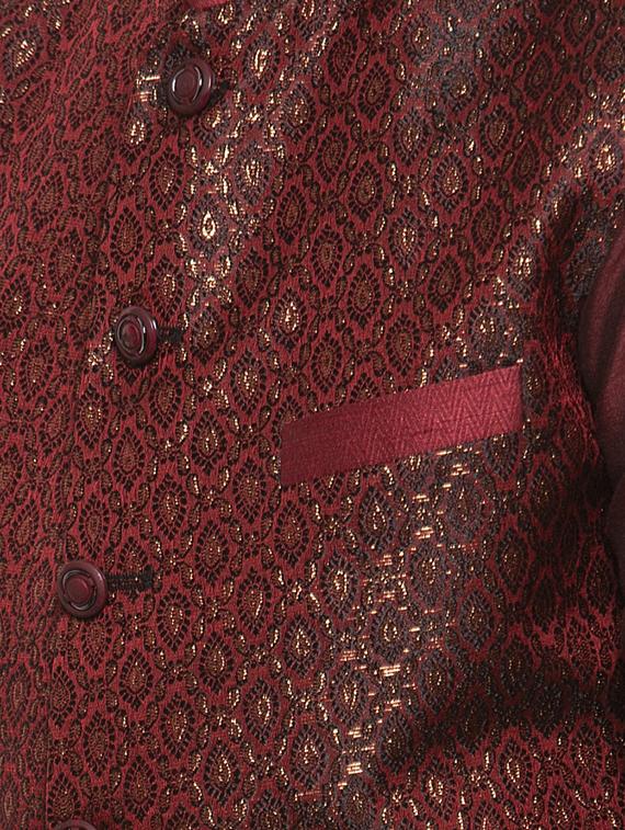 festive wear kurta set with nehru jacket - 17573668 - Zoom Image - 5
