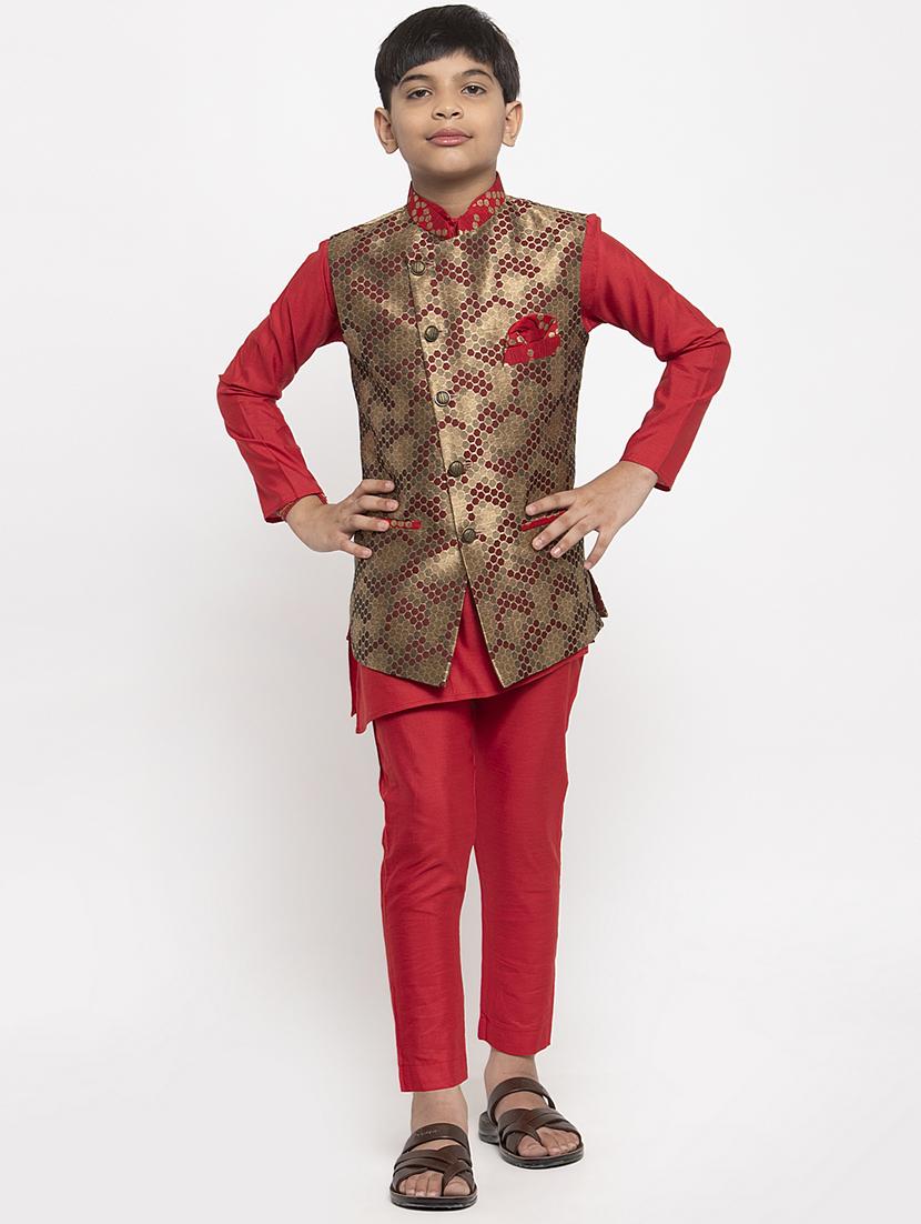 festive wear kurta set with nehru jacket - 17573669 - Zoom Image - 4