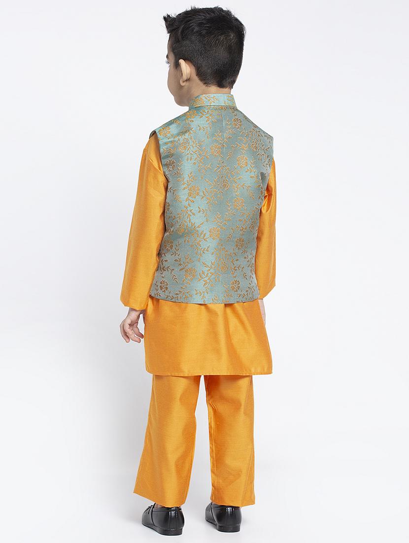 festive wear kurta set with nehru jacket - 17573796 - Zoom Image - 3