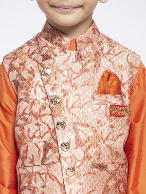festive wear kurta set with nehru jacket - 17573797 - Standard Image - 4