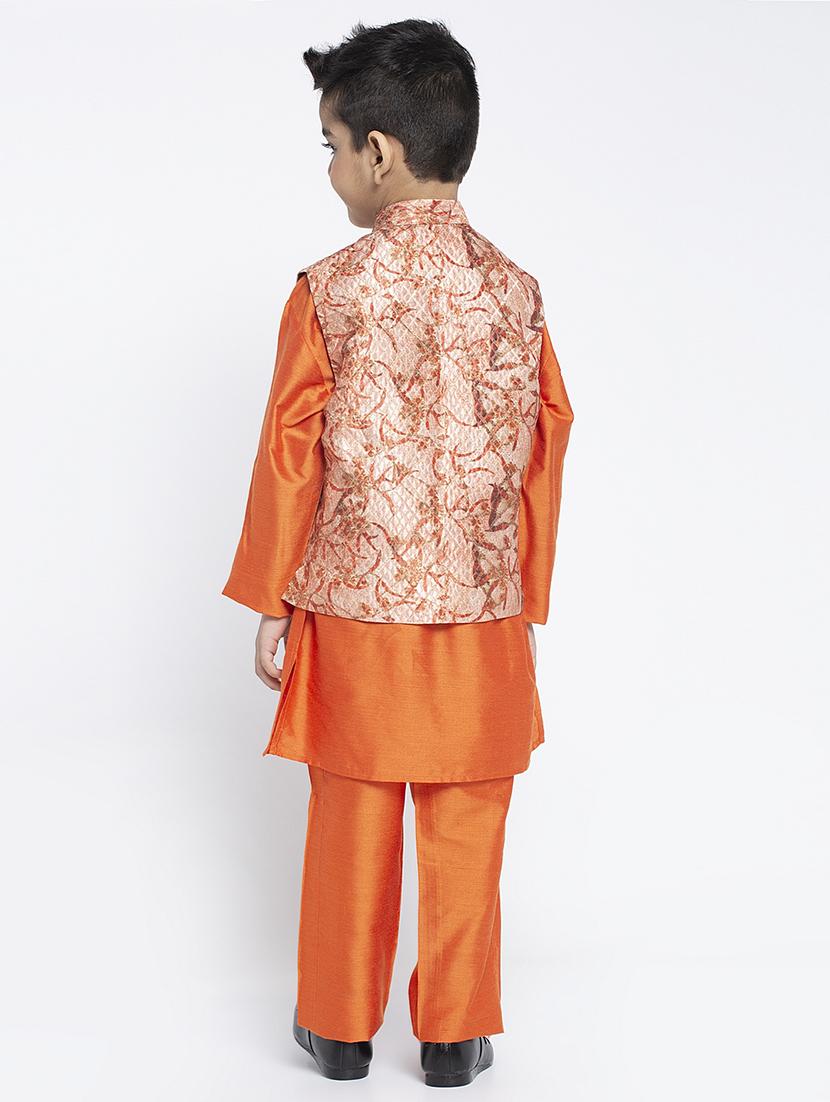 festive wear kurta set with nehru jacket - 17573797 - Zoom Image - 3