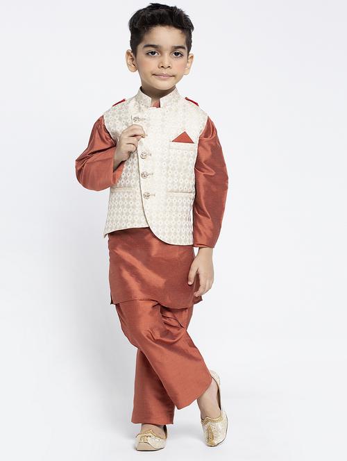 festive wear kurta set with nehru jacket - 17573808 - Standard Image - 1