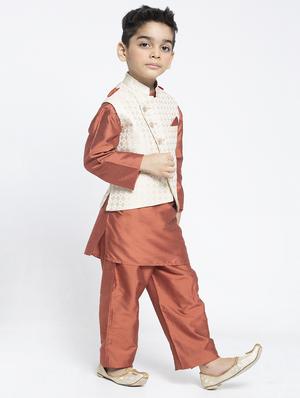 festive wear kurta set with nehru jacket - 17573808 - Standard Image - 2