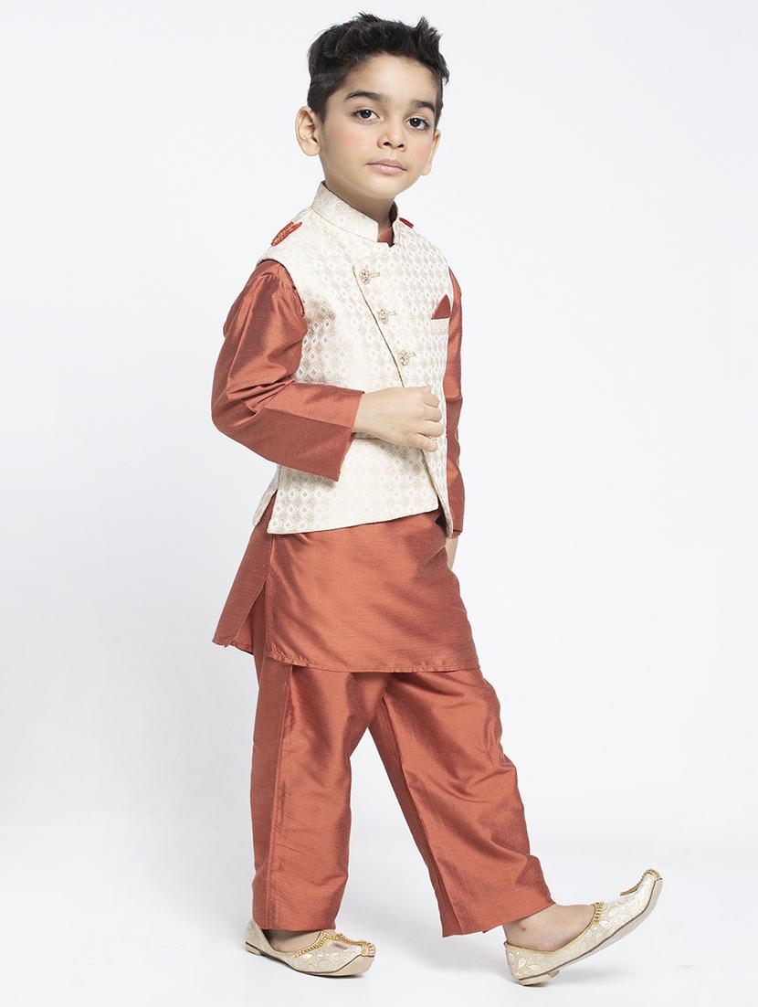 festive wear kurta set with nehru jacket - 17573808 - Zoom Image - 2