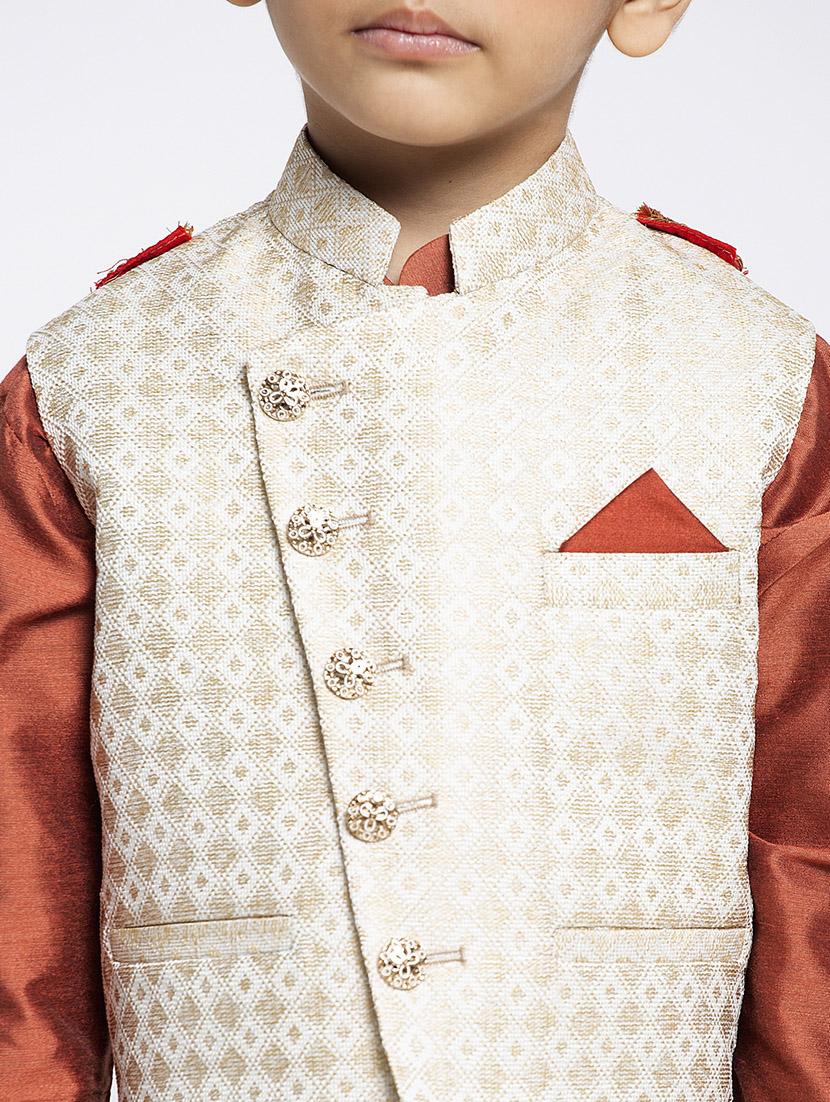 festive wear kurta set with nehru jacket - 17573808 - Zoom Image - 4
