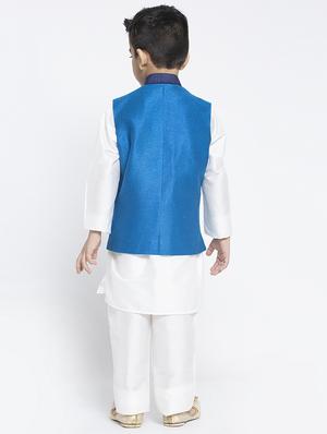 festive wear kurta set with nehru jacket - 17573819 - Standard Image - 3