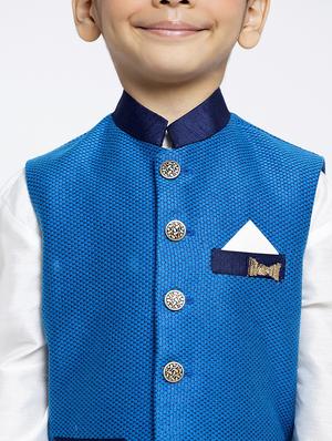 festive wear kurta set with nehru jacket - 17573819 - Standard Image - 4