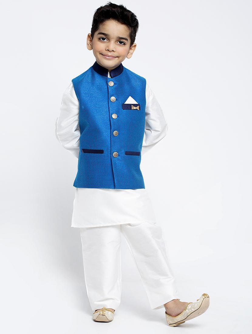 festive wear kurta set with nehru jacket - 17573819 - Zoom Image - 1