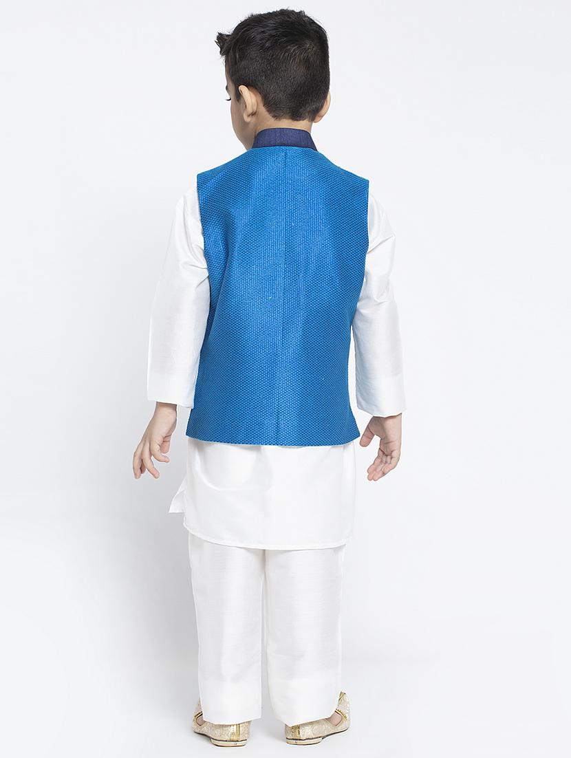 festive wear kurta set with nehru jacket - 17573819 - Zoom Image - 3