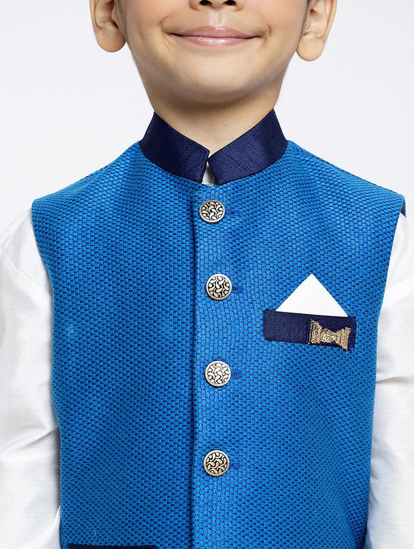 festive wear kurta set with nehru jacket - 17573819 - Zoom Image - 4