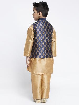 festive wear kurta set with nehru jacket - 17573824 - Standard Image - 3