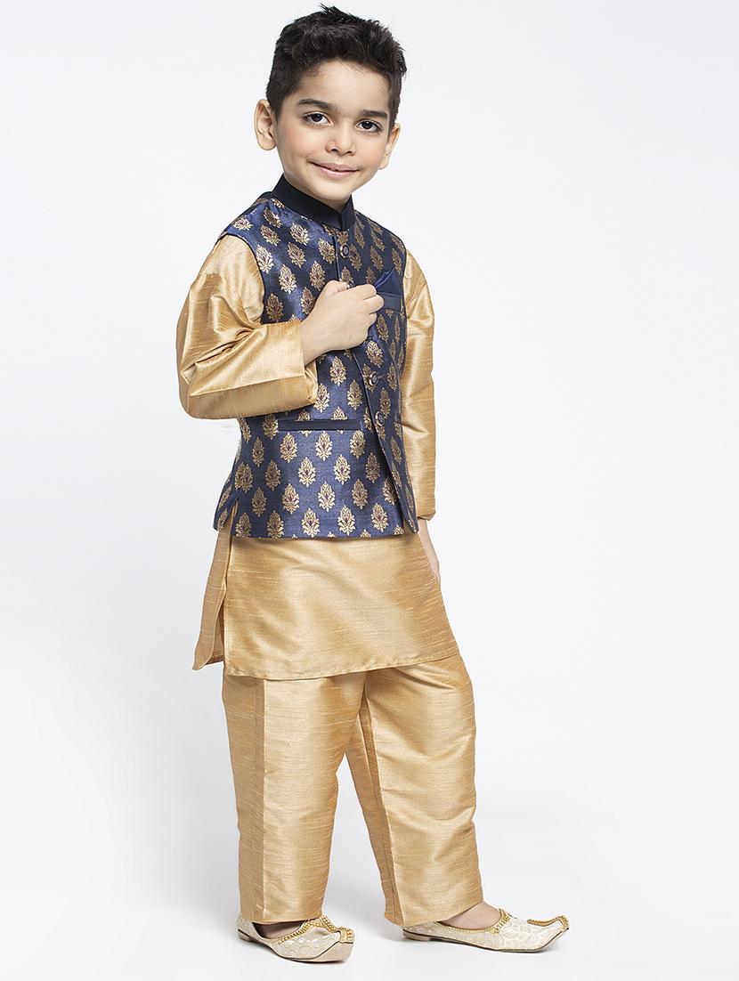 festive wear kurta set with nehru jacket - 17573824 - Zoom Image - 2