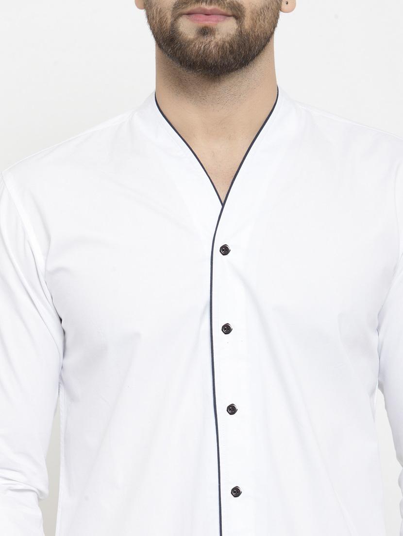 white solid casual shirt - 17573885 - Zoom Image - 5