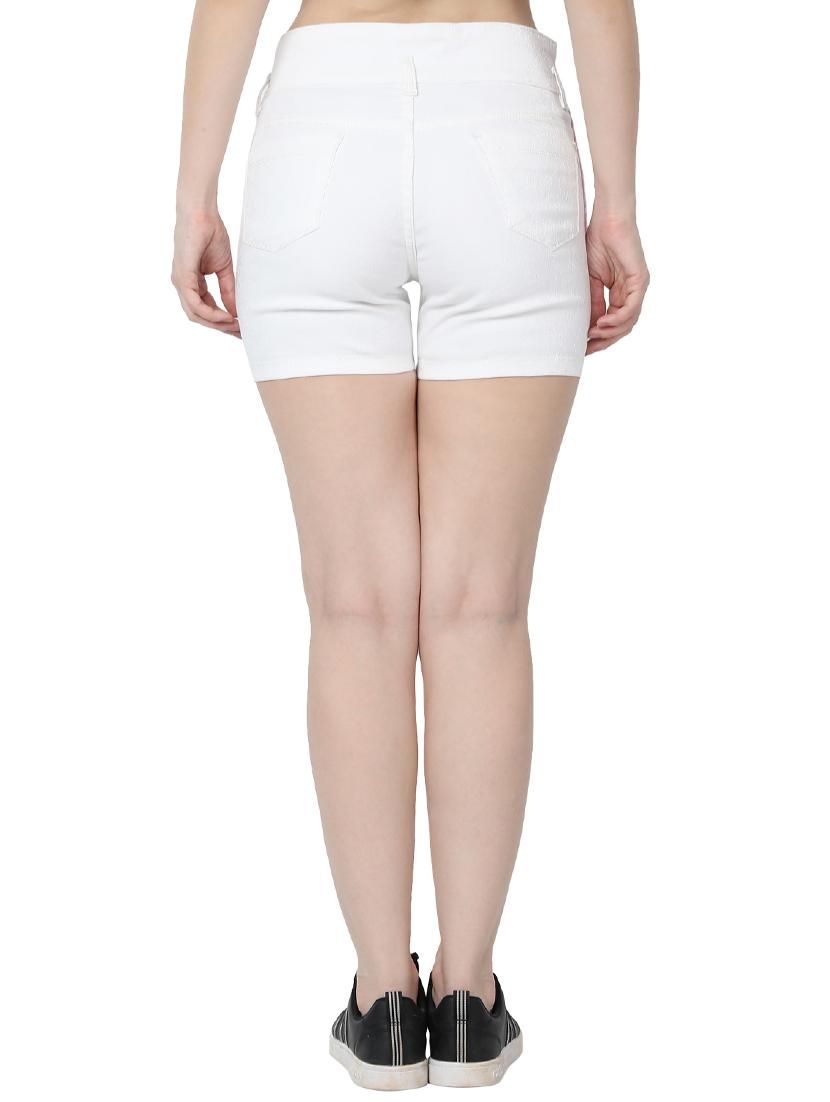white denim shorts - 17573897 - Zoom Image - 3