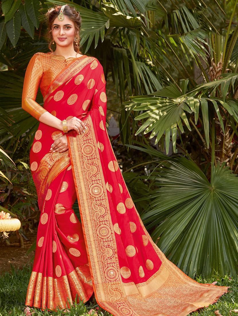zari work woven saree with blouse - 17574084 - Zoom Image - 1