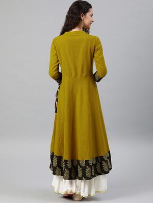 embroidered flared kurta - 17574180 - Standard Image - 4