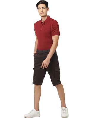 maroon solid polo t-shirt - 17574274 - Standard Image - 4