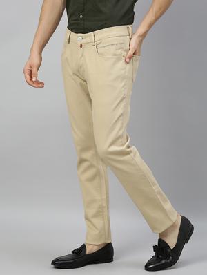 beige plain denim jeans - 17574329 - Standard Image - 2