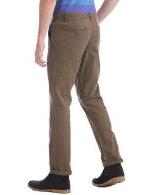 brown solid chinos - 17574486 - Standard Image - 3