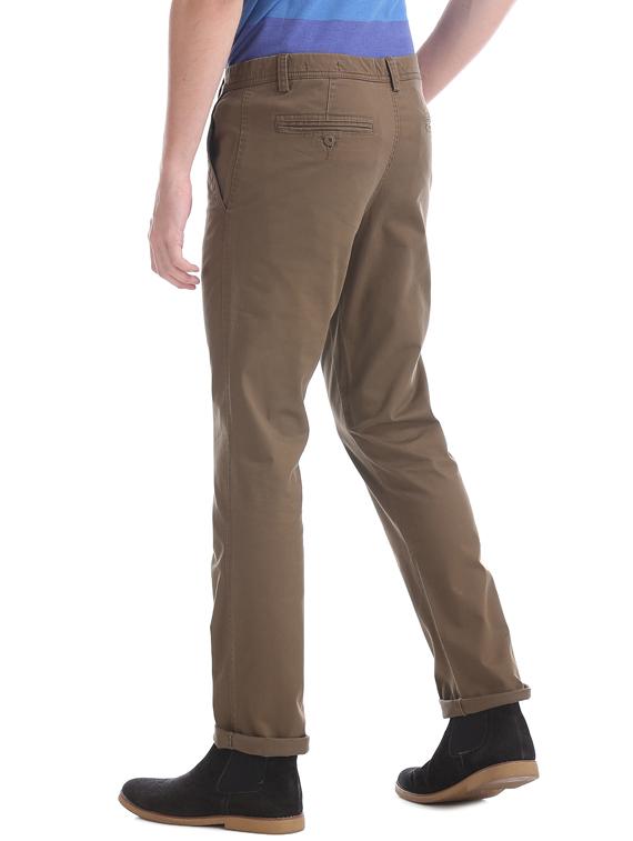 brown solid chinos - 17574486 - Zoom Image - 3