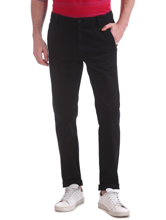 black solid chinos - 17574488 - Zoom Image - 1