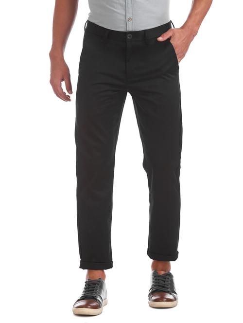 black solid chinos - 17574496 - Standard Image - 1
