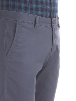navy blue solid chinos - 17574501 - Standard Image - 5