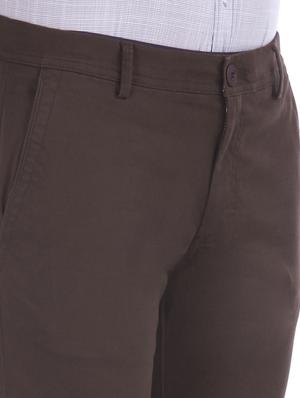 brown solid chinos - 17574506 - Standard Image - 5
