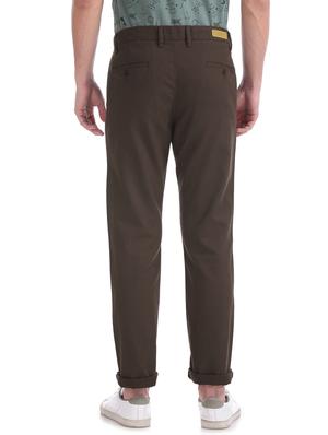 brown solid chinos - 17574512 - Standard Image - 3