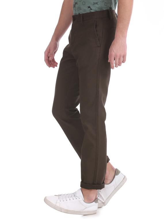 brown solid chinos - 17574512 - Zoom Image - 2
