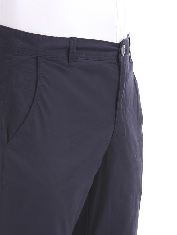 navy blue solid chinos - 17574516 - Zoom Image - 5
