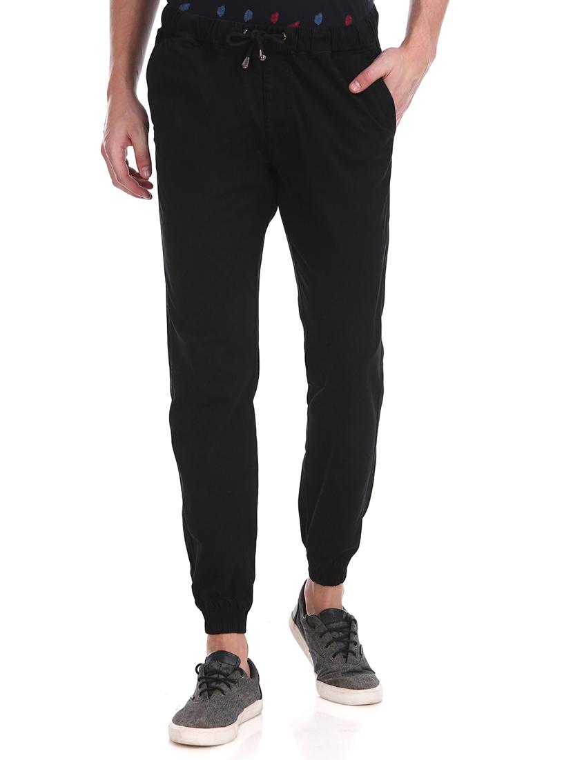 black solid joggers - 17574530 - Zoom Image - 1