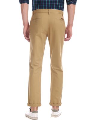 beige solid chinos - 17574544 - Standard Image - 3