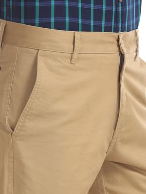 beige solid chinos - 17574544 - Standard Image - 5