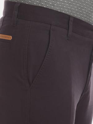 brown solid chinos - 17574550 - Standard Image - 5