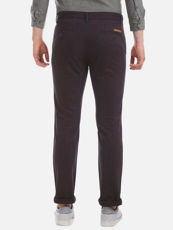 brown solid chinos - 17574550 - Zoom Image - 3