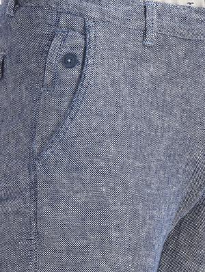 blue solid chinos - 17574558 - Standard Image - 5